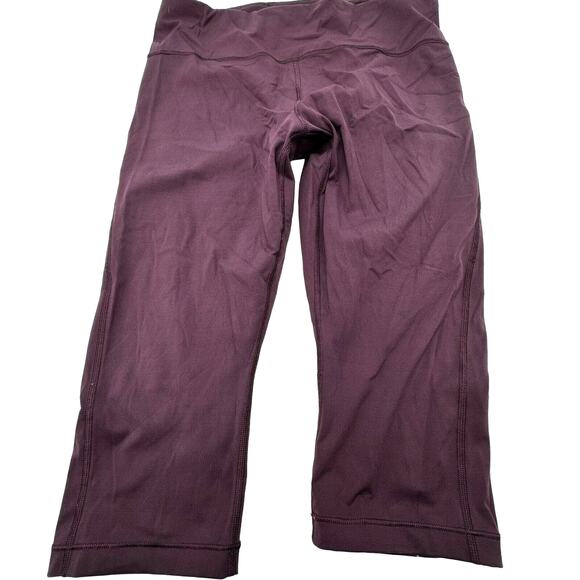 ATHLETA | Large Ultimate Stash Pocket Crop Compression High Rise Purple Leggings - Picture 3 of 9